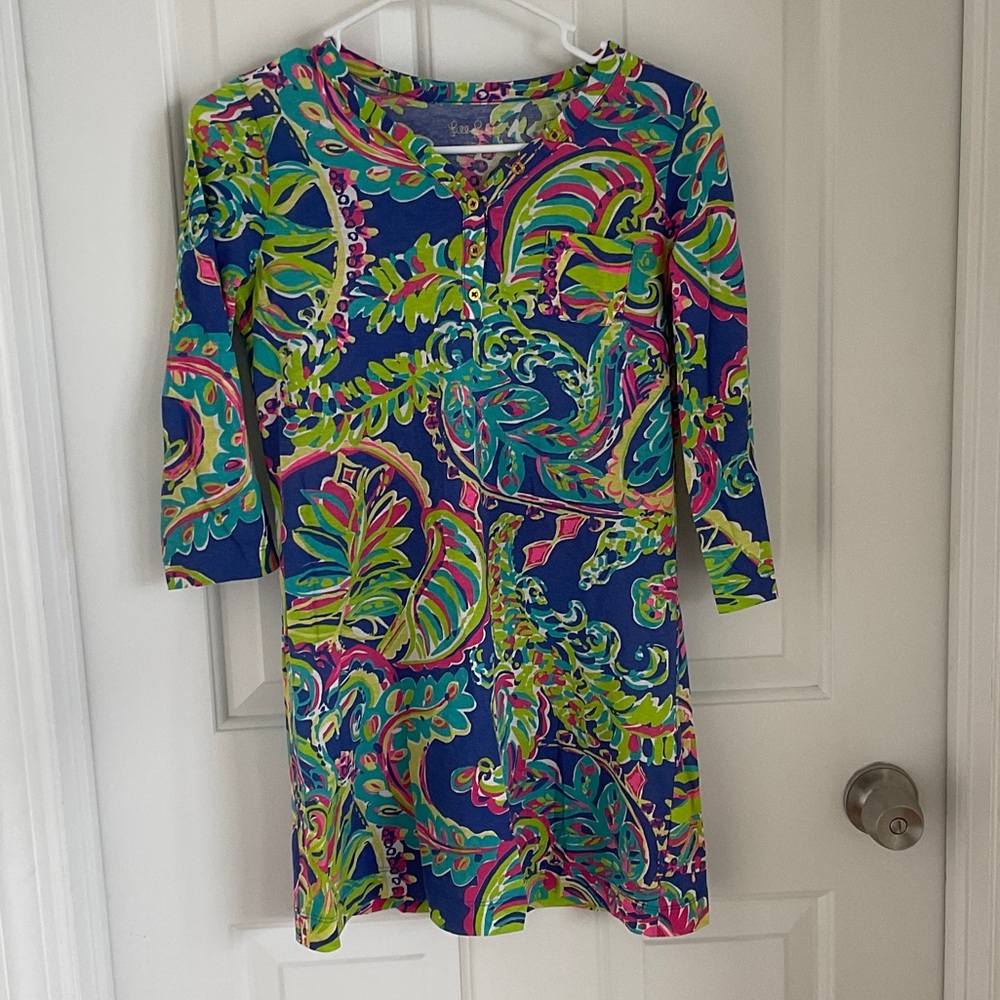 Lilly Pulitzer Vibrant Blue and Pink Kids Dress